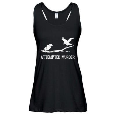 Ornithology Crows Grunge literary readers Ladies Essential Flowy Tank