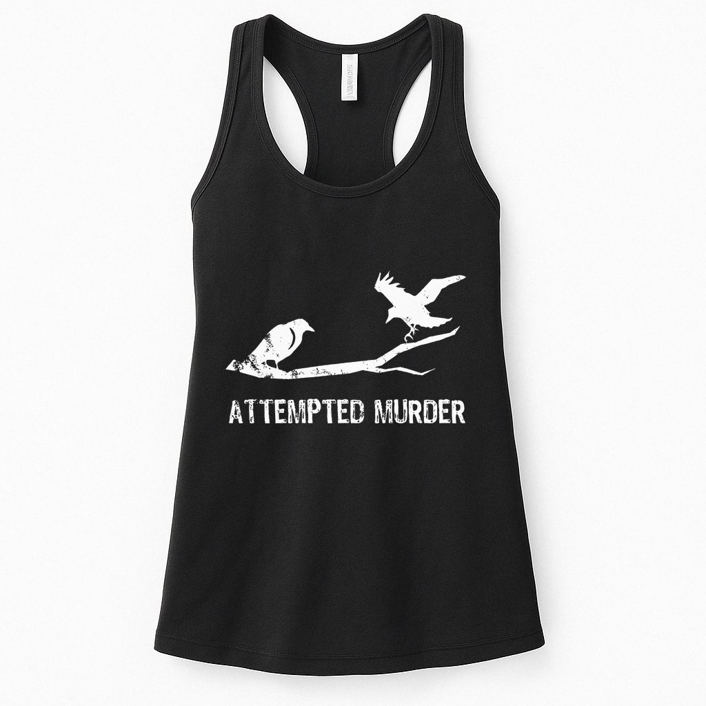 Ornithology Crows Grunge literary readers Womens Tank Top