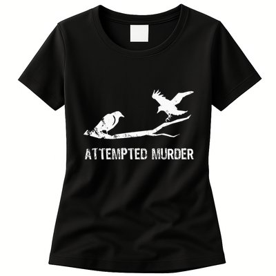 Ornithology Crows Grunge literary readers Womens T-Shirt