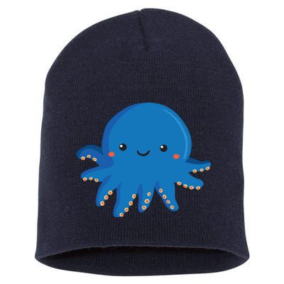 Octopus Cute Girl And Boy Octopus Short Acrylic Beanie