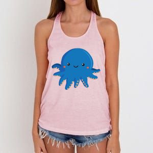 Octopus Cute Girl And Boy Octopus Women's Knotted Racerback Tank