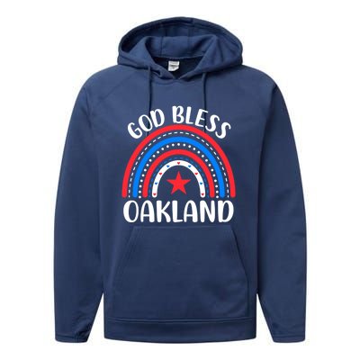 Oakland California Great Gift I Love Oakland Usa Gift Performance Fleece Hoodie