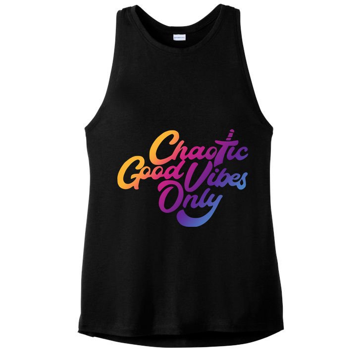 Outsidexbox Chaotic Good Vibes Only Ladies PosiCharge Tri-Blend Wicking Tank