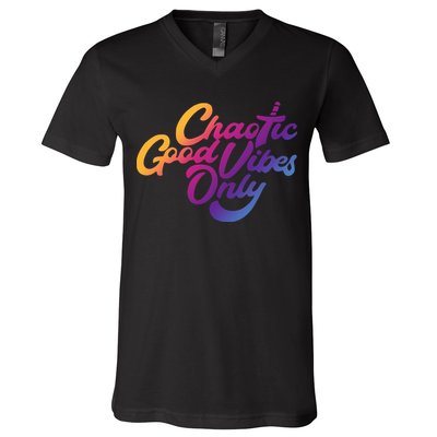 Outsidexbox Chaotic Good Vibes Only V-Neck T-Shirt