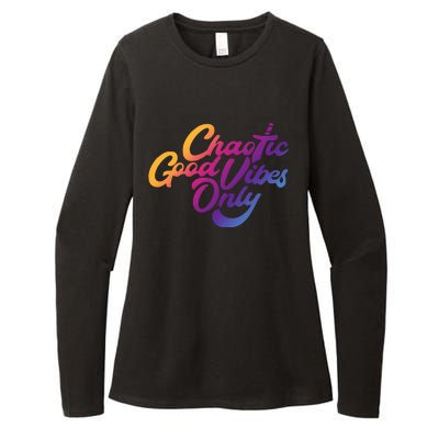 Outsidexbox Chaotic Good Vibes Only Womens CVC Long Sleeve Shirt