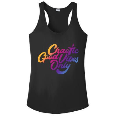 Outsidexbox Chaotic Good Vibes Only Ladies PosiCharge Competitor Racerback Tank