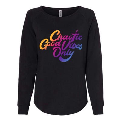 Outsidexbox Chaotic Good Vibes Only Womens California Wash Sweatshirt