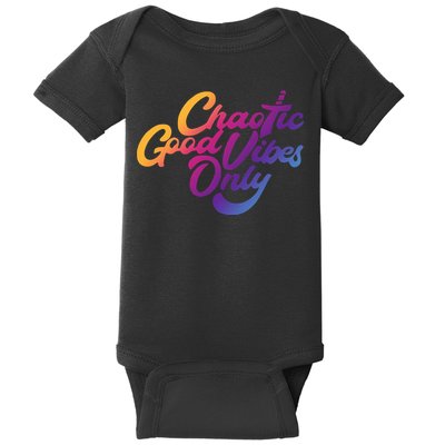 Outsidexbox Chaotic Good Vibes Only Baby Bodysuit