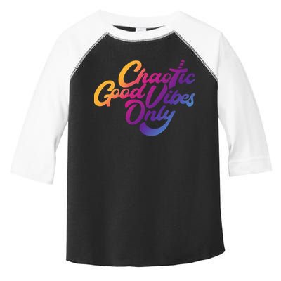 Outsidexbox Chaotic Good Vibes Only Toddler Fine Jersey T-Shirt