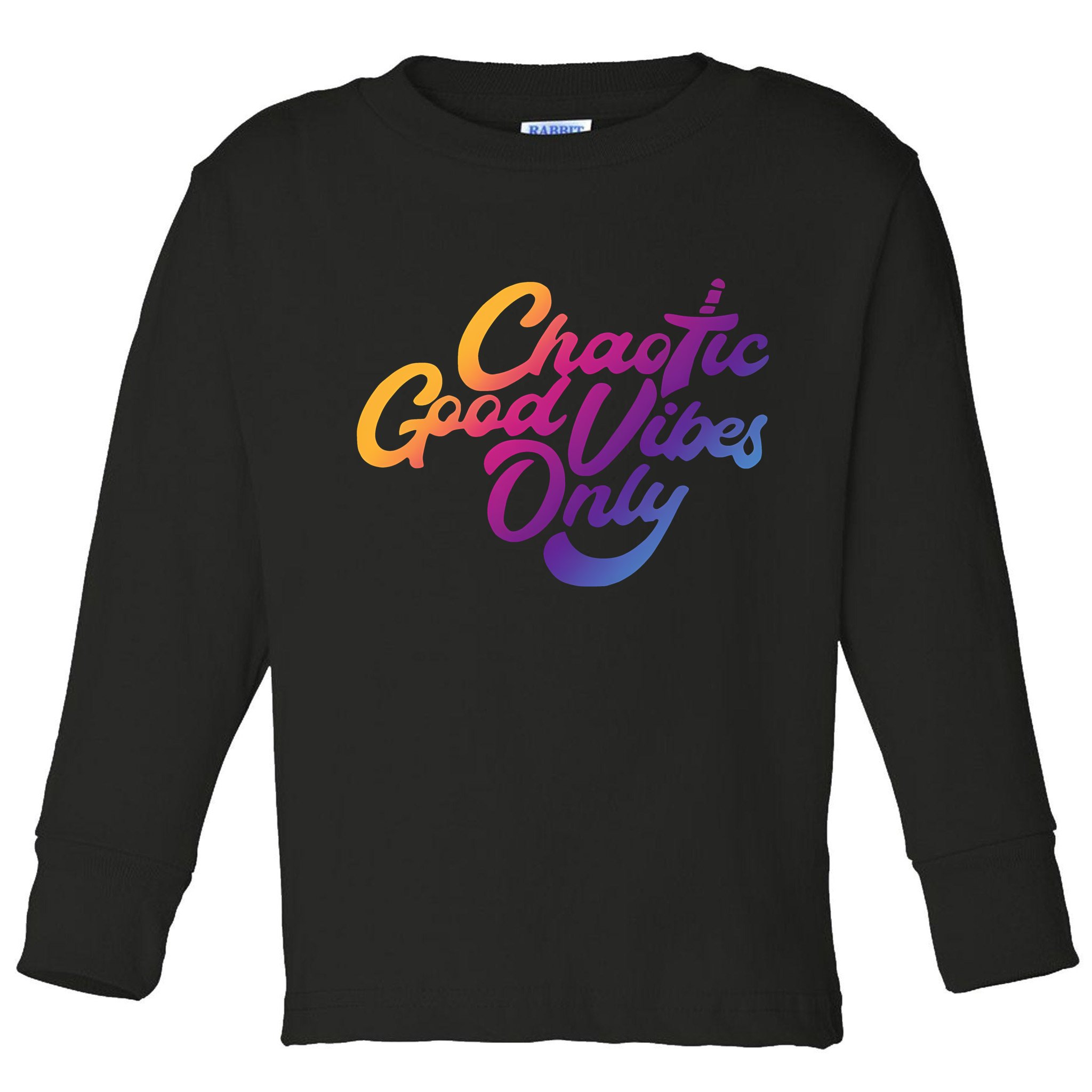 Outsidexbox Chaotic Good Vibes Only Toddler Long Sleeve Shirt