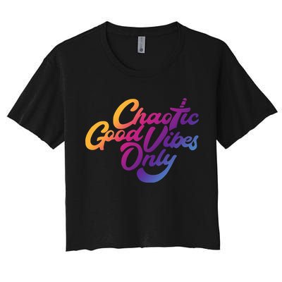 Outsidexbox Chaotic Good Vibes Only Crop Top