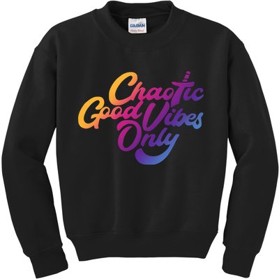 Outsidexbox Chaotic Good Vibes Only Kids Sweatshirt
