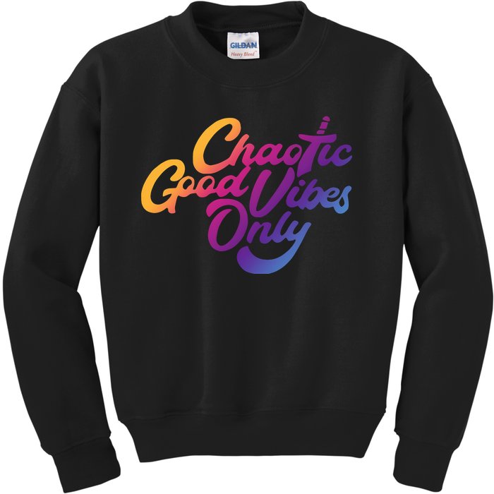 Outsidexbox Chaotic Good Vibes Only Kids Sweatshirt