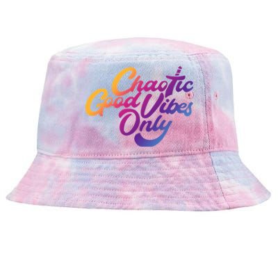 Outsidexbox Chaotic Good Vibes Only Tie-Dyed Bucket Hat