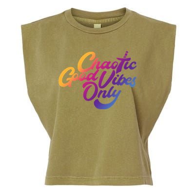 Outsidexbox Chaotic Good Vibes Only Garment-Dyed Women's Muscle Tee