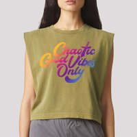 Outsidexbox Chaotic Good Vibes Only Garment-Dyed Women's Muscle Tee