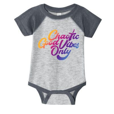 Outsidexbox Chaotic Good Vibes Only Infant Baby Jersey Bodysuit