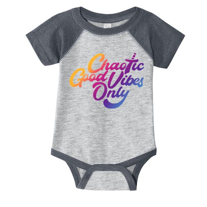 Outsidexbox Chaotic Good Vibes Only Infant Baby Jersey Bodysuit