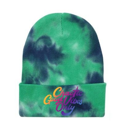 Outsidexbox Chaotic Good Vibes Only Tie Dye 12in Knit Beanie