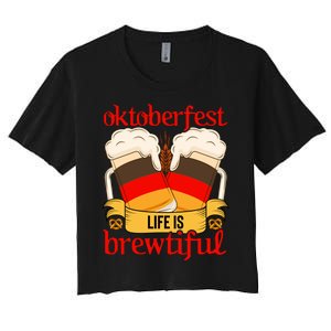 Oktoberfest Celebration Graphic Women's Crop Top Tee