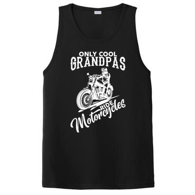 Only Cool Grandpas Ride Motorcycle Gift PosiCharge Competitor Tank