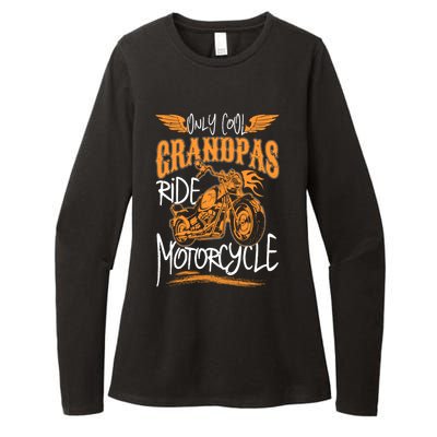 Only Cool Grandpas Ride Motorcycles Funny Grandfather Funny Gift Cool Gift Womens CVC Long Sleeve Shirt