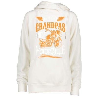 Only Cool Grandpas Ride Motorcycles Funny Grandfather Funny Gift Cool Gift Womens Funnel Neck Pullover Hood