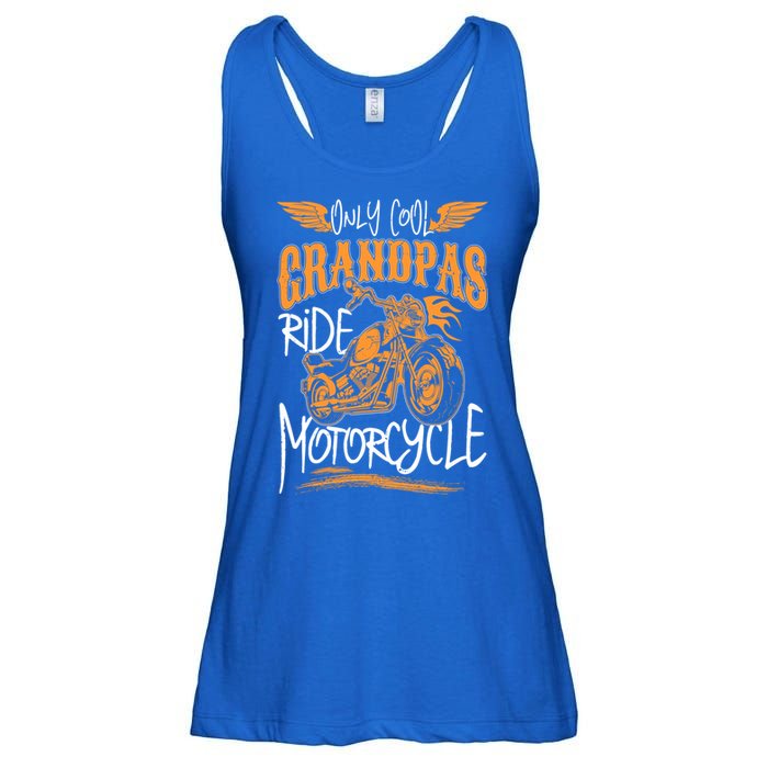 Only Cool Grandpas Ride Motorcycles Funny Grandfather Funny Gift Cool Gift Ladies Essential Flowy Tank