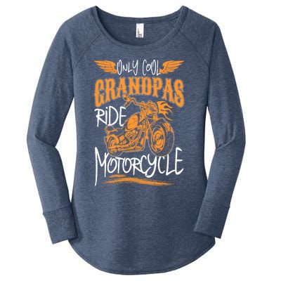 Only Cool Grandpas Ride Motorcycles Funny Grandfather Funny Gift Cool Gift Women's Perfect Tri Tunic Long Sleeve Shirt