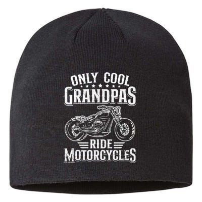 Only Cool Grandpa Ride Motorcycles Novelty Rider Grandpa Sustainable Beanie