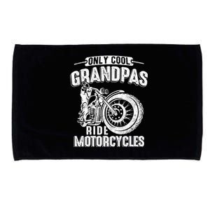 Only Cool Grandpas Ride Motorcycles Motor Grandpa Biker Gift Microfiber Hand Towel