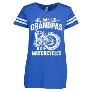 Only Cool Grandpas Ride Motorcycles Motor Grandpa Biker Gift Enza Ladies Jersey Football T-Shirt