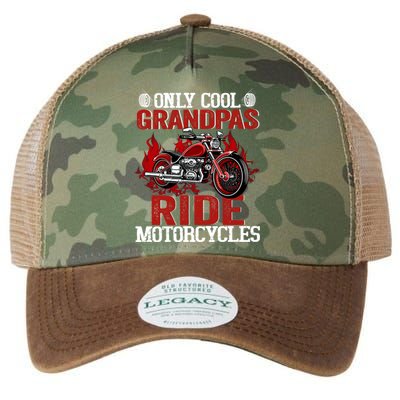 Only Cool Grandpas Ride Motorcycles Gift Legacy Tie Dye Trucker Hat