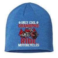 Only Cool Grandpas Ride Motorcycles Gift Sustainable Beanie