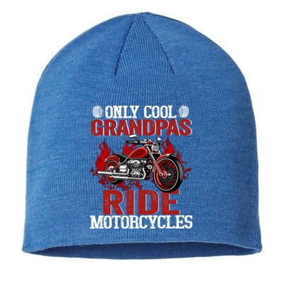 Only Cool Grandpas Ride Motorcycles Gift Sustainable Beanie