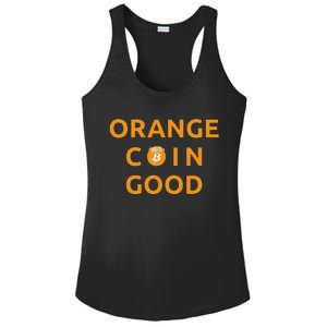 Orange Coin Good Ladies PosiCharge Competitor Racerback Tank