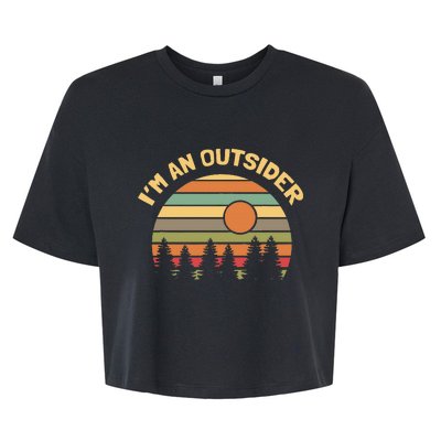 Outdoors Camping Hiking IM An Outsider Bella+Canvas Jersey Crop Tee