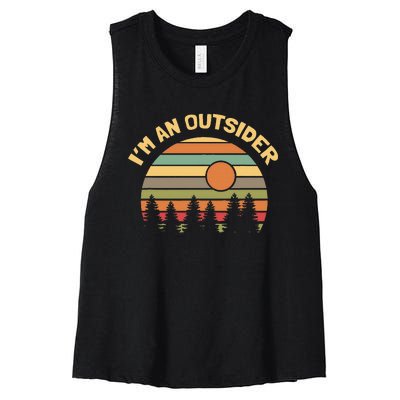 Outdoors Camping Hiking IM An Outsider Women's Racerback Cropped Tank