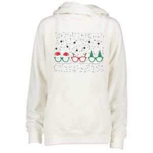 Optometrist Christmas Holiday Season Matching Team Womens Funnel Neck Pullover Hood