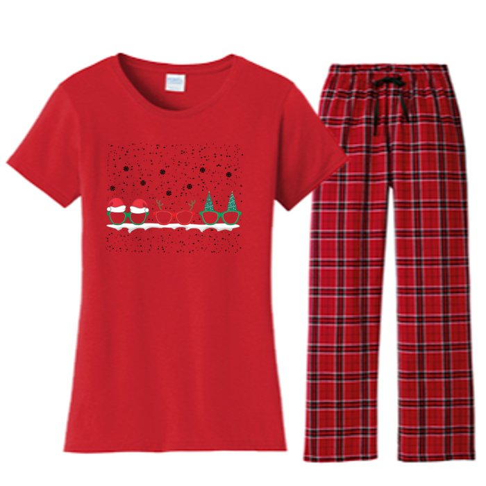 Optometrist Christmas Holiday Season Matching Team Women's Flannel Pajama Set