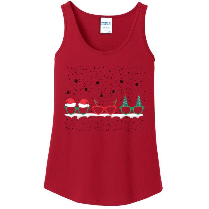 Optometrist Christmas Holiday Season Matching Team Ladies Essential Tank