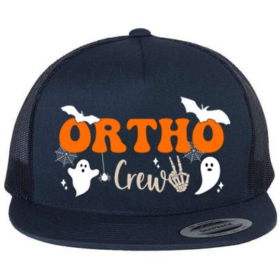 Ortho Crew Halloween Skeleton Orthopedic Assistant Nurse Great Gift Flat Bill Trucker Hat