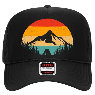 Outdoor Camping Hiking Backpacking Camping High Crown Mesh Back Trucker Hat