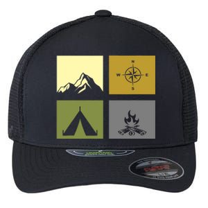 Outdoor Camping Hiking Backpacking Camping Flexfit Unipanel Trucker Cap