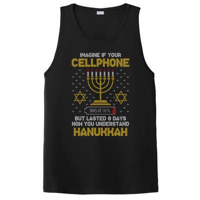 Orah Cellphone Hanukkah Jewish Ugly Christmas Sweater Cute Gift PosiCharge Competitor Tank