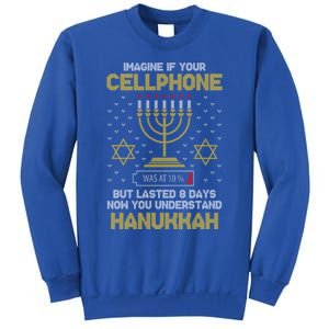 Orah Cellphone Hanukkah Jewish Ugly Christmas Sweater Cute Gift Sweatshirt