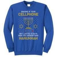 Orah Cellphone Hanukkah Jewish Ugly Christmas Sweater Cute Gift Sweatshirt