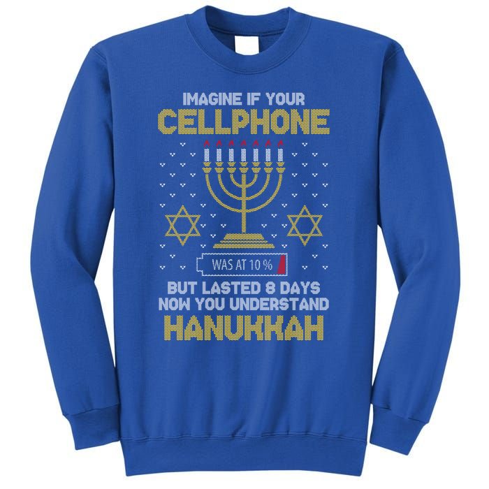 Orah Cellphone Hanukkah Jewish Ugly Christmas Sweater Cute Gift Sweatshirt