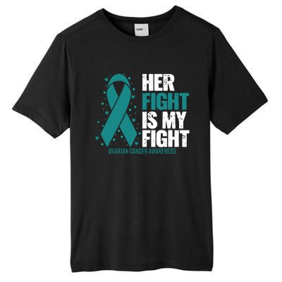 Ovarian Cancer Her Fight My Fight Ovarian Cancer Awareness Tall Fusion ChromaSoft Performance T-Shirt