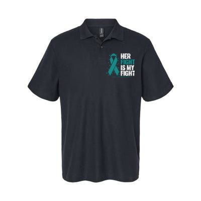 Ovarian Cancer Her Fight My Fight Ovarian Cancer Awareness Softstyle Adult Sport Polo